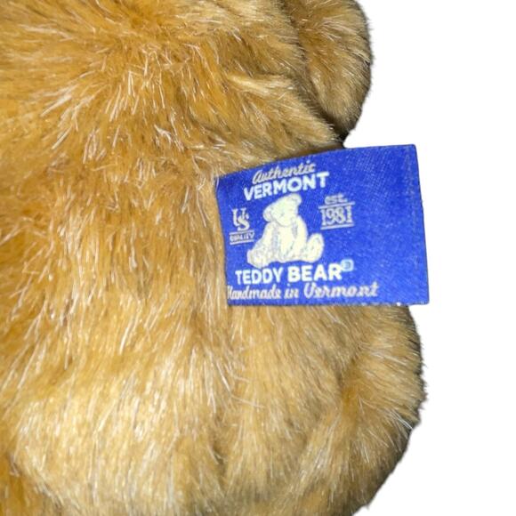 Vermont Teddy Bear Plush Stuffed Animal Jointed Arms Legs Nursery USA Made 12" - Picture 11 of 13